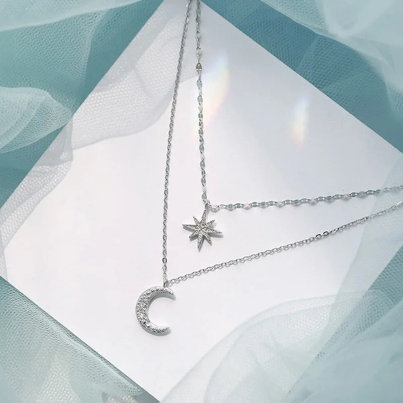 Star Moon Pendant Necklace