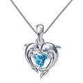 Dolphin Couple Heart Necklace