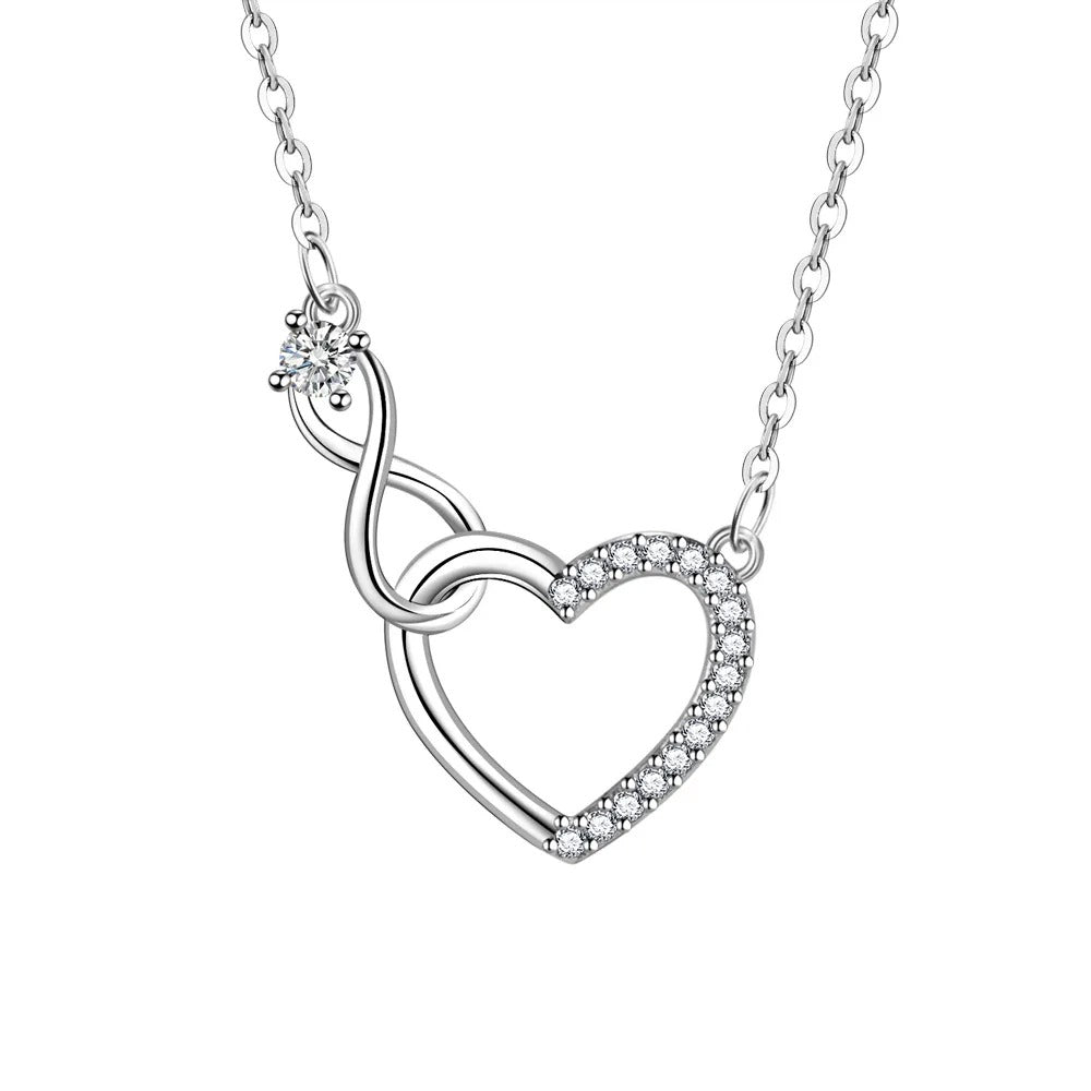 Heart Interlocking Retro Necklace